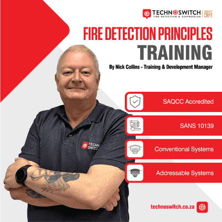 Technoswitch® is proud to be an accredited SAQCC D&GS Training Provider and offers several courses required for competency registration with SAQCC Fire. 📌 One of our essential courses, Fire Detection Principles, is designed explicitly for Installer registration and is perfect for those new to the fire industry. This course provides a solid grounding in both conventional and addressable systems and the basics for SANS 10139.